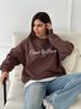 Trendy Retro Letter Print Loose-Fit Hoodie: Casual American Autumn/Winter Fashion