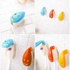 4pcs Creative Lovely Cartoon Animal Pattern Automatic Toothbrush Holder Strong Adsorption Wall Metal  Reused Toothbrush Holder