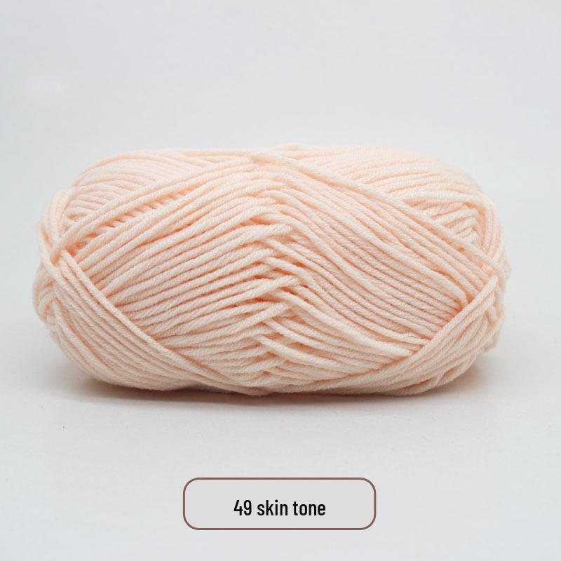 5-Strand Milk Cotton Yarn Scarf & Hand-Knitted Hat Yarn - Baby Soft, Medium Thickness, Free Shipping