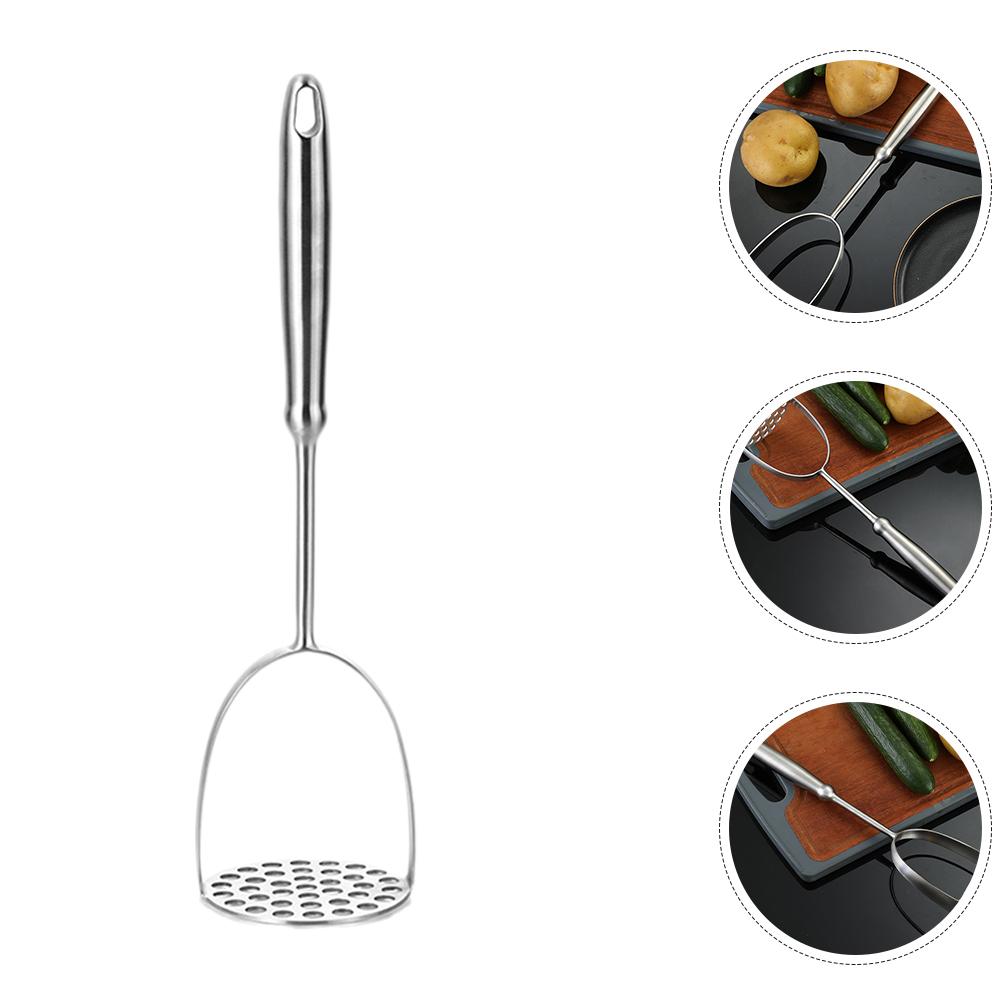 Manual 304 Stainless Steel Potato Masher Garlic Presser Kitchen Tool Fruit Vegetable Mash Avocado Smasher Pumpkins Crusher