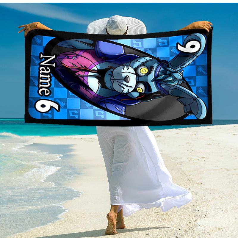 Personalized Customized Proof Beach Towel with Five Nights At Freddy's Pattern - Soft, Absorbent, Quick-drying, Perfect Swimming, Camping&bathing