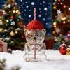Cartoon-Bär Kaffeetasse Transparente Borosilikat Kälte- und Hitzebeständige Glas Kreative Weihnachts-Strohhalmbecher