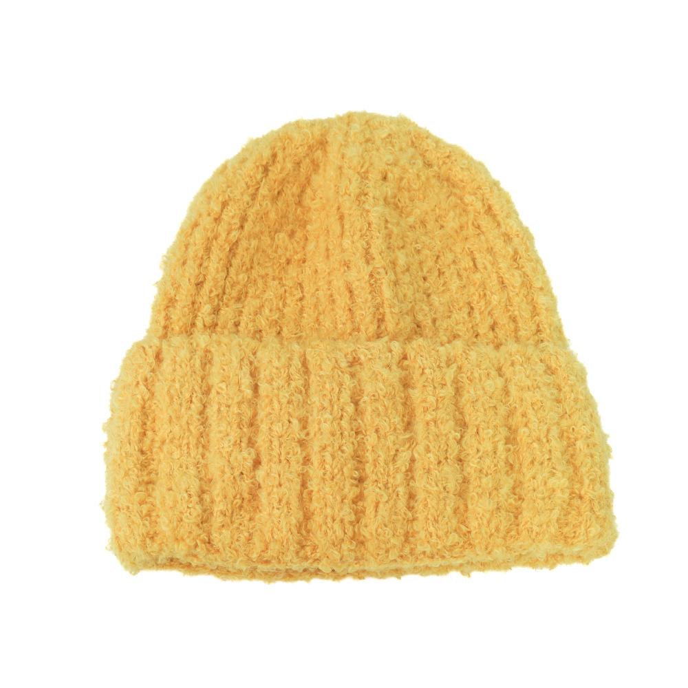 Korean Version of Women's Wool Hat Fashionable and Versatile  Big Head  Ear Protection  Cold Cold Hat  Solid Color Simple Hat