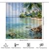 Seaside Retreat: Waterproof Shower Curtain With Tropical Island Scene 180 X 240Cm