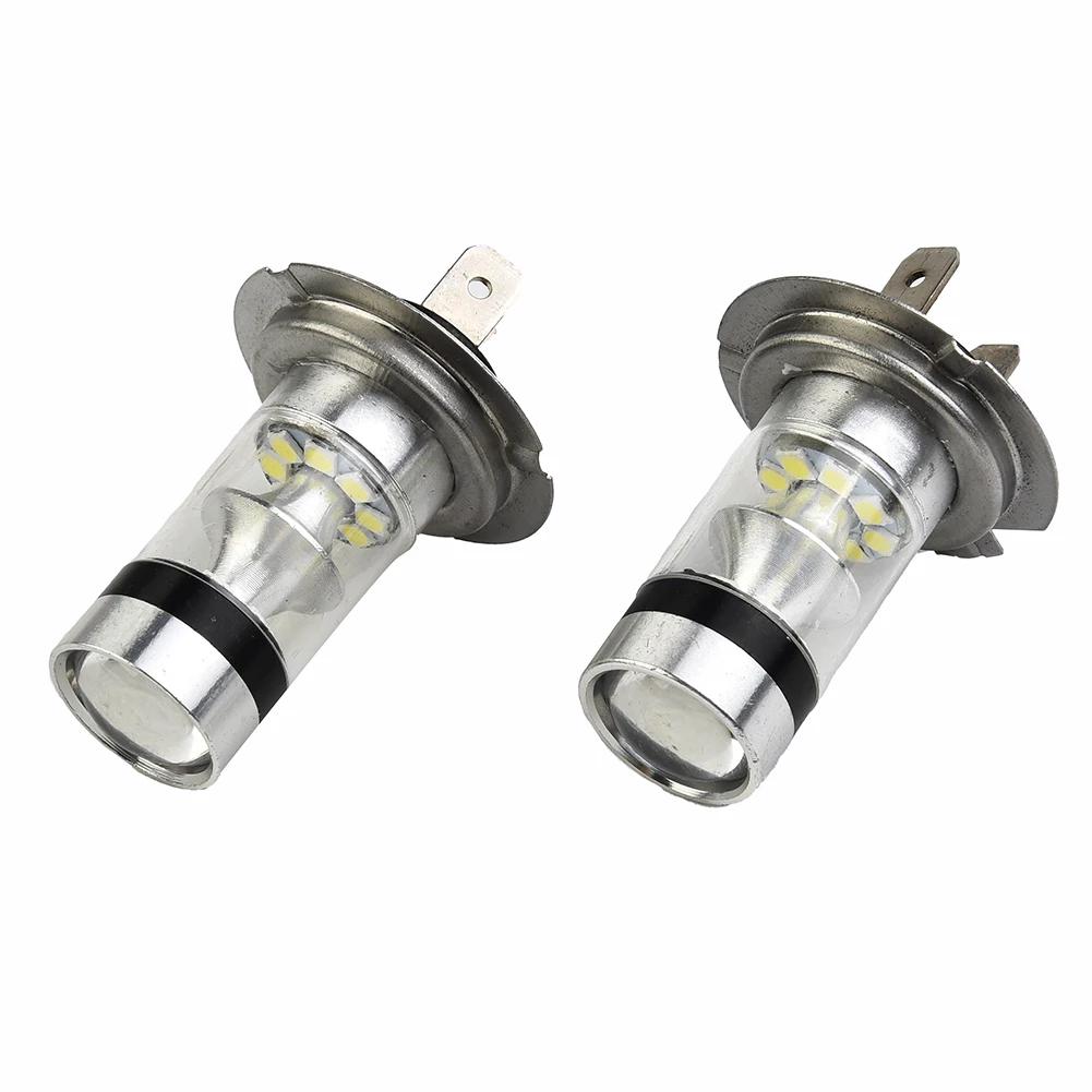 2PCS H7 LED Headlight Conversion Kit Bulbs High Low Beam 100W 6000K Super White High Power LED Headlights Bulbs