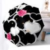1pc Heart Rose Decorative Automatic Open/Close Umbrella, Formal Events - Ideal Gift for Family or Friends, Outdoor Accessory yy251211224