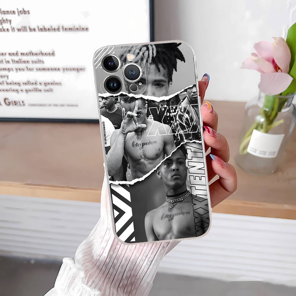 Rapper X-XXXTentacionS Transparent Phone Case For IPhone 16 15 14 13 12 11 Pro Max Plus Soft Cover