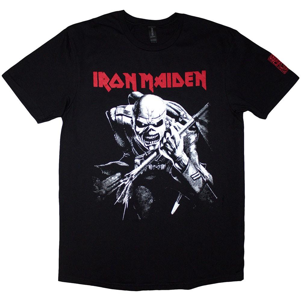Iron Maiden 50 Trooper Charge White T-Shirt Black New S