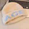 Ear Protection Knitted Beanie Hat Polyester Warm Earflap Beanie Hat  For Women