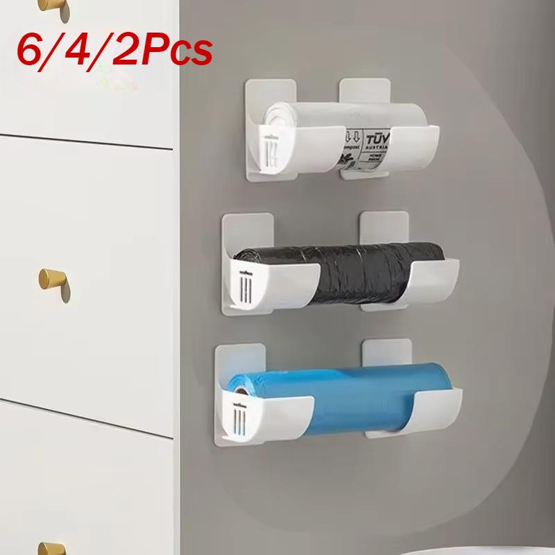 

Стеллаж для хранения мусорных мешков, настенный держатель для мусорных мешков, органайзер, пластиковый пакет, пленочный контейнер, диспенсер для кухонной полки 2PCS-A