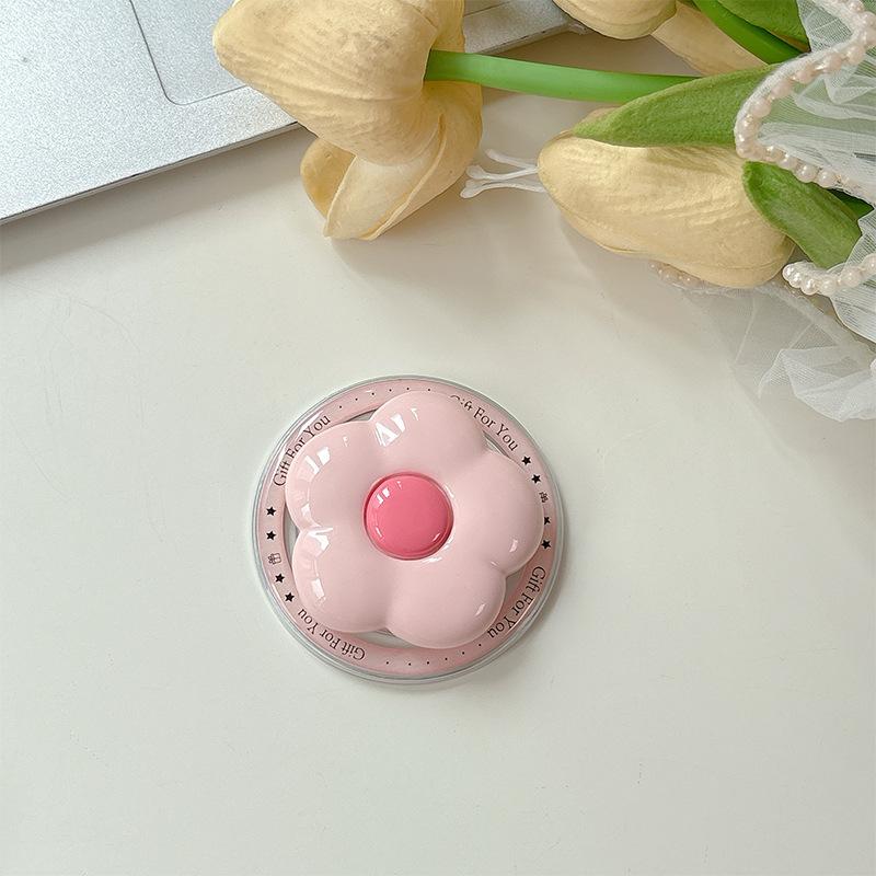 Solid Color Hyunya Wind Flower Mobile Phone Airbag Bracket Magnetic Suction Magsafe Stable Telescopic Desktop Watching Drama Support