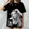 Sabrina Carpenter Retro 90s Style Vintage Poster Print Tshirt 2026 Summer New Unisex Women Luxury Cotton Oversize Tshirt Y2K