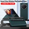 Para Honor Magic V6 V5 V3 V2 VS2 VS Funda de Cuero tipo Flip con Ventana Smart View Protección para Teléfono + con Soporte para Ranura de Bolígrafo