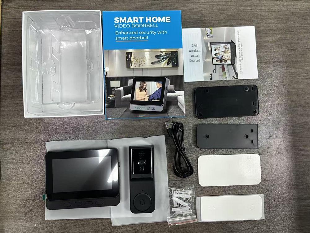 Wireless Video Doorbell with 4.3-inch Display & Two-Way Intercom System