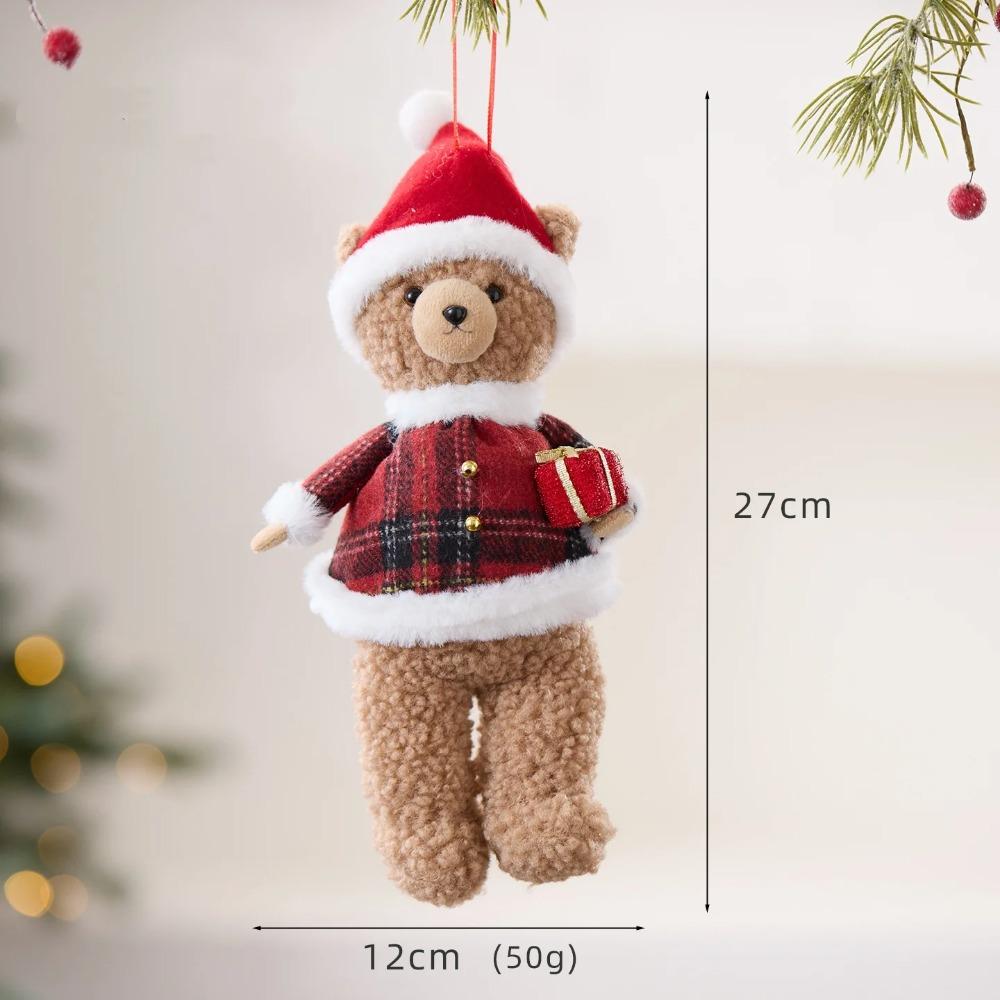 2026 Christmas Decoration News Cute Bear Dolls Pendant Christmas Tree Hanging Oranment Navidad New Year Home Decor Kids Gifts