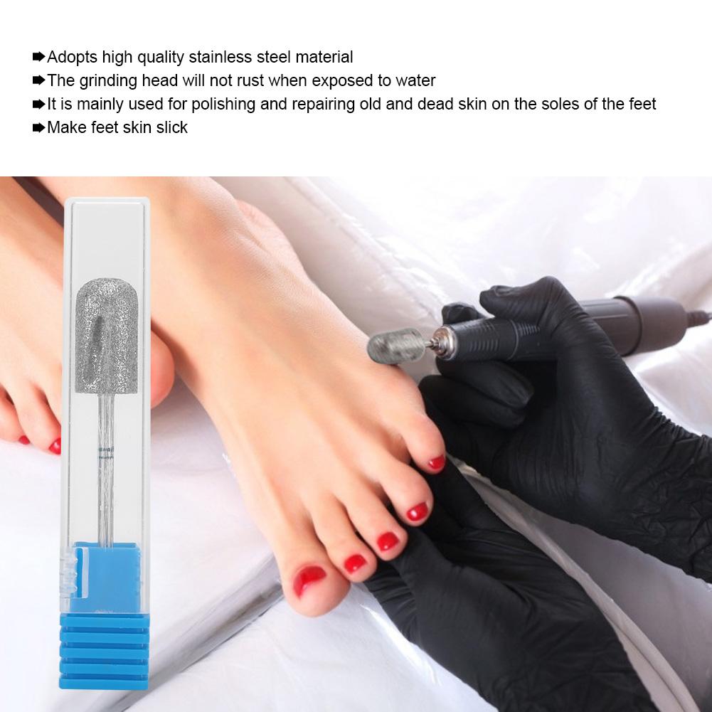 Stainless Steel Foot Nail Drill Bit Pedicure Foot Calluses Sanding Polishing Head (A1)