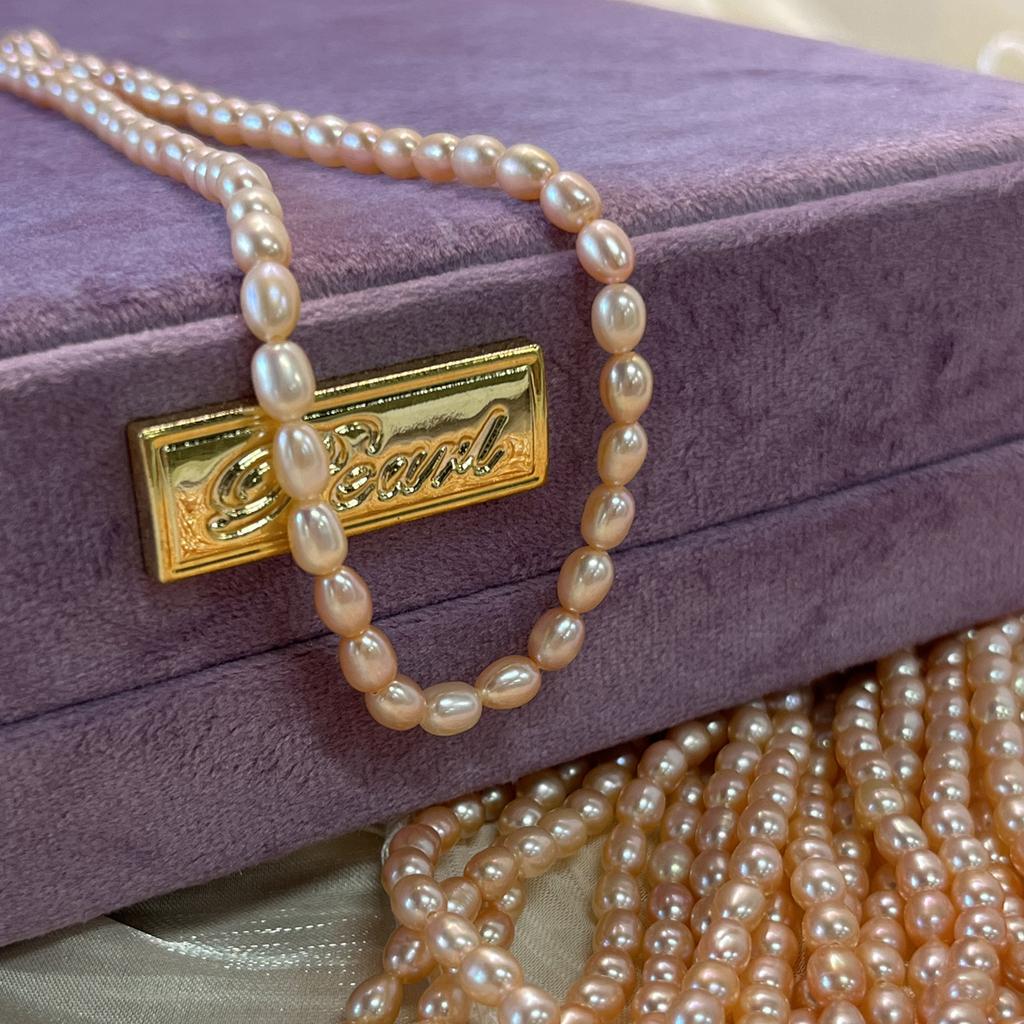 1String, Yellow Natural Freshwater Pearls, Handmade Flat Pearl Beads for Jewelry Making DIY Crafts (Beads 4-5mm, Length 36cm)