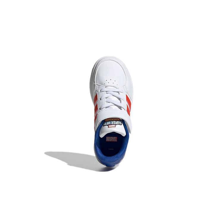 Adidas Neo Breaknet Low top Skateboard Shoes White Red Children Aged 3 7 Years Old GZ7650