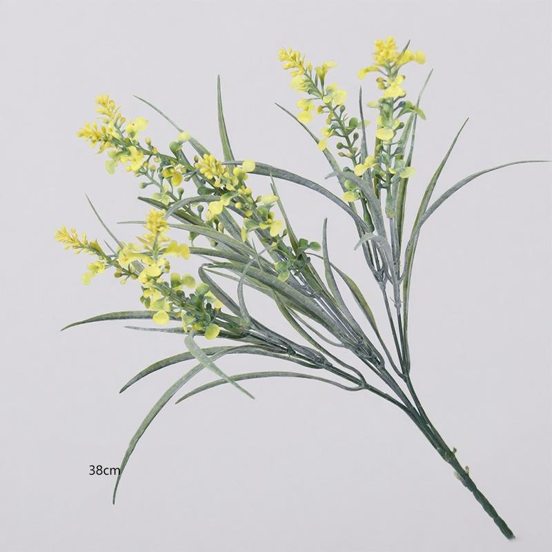 7-Branch 38cm Artificial Lavender Bouquet for Home Table Decor Hotel Wedding Floral Arrangement Fake Flower