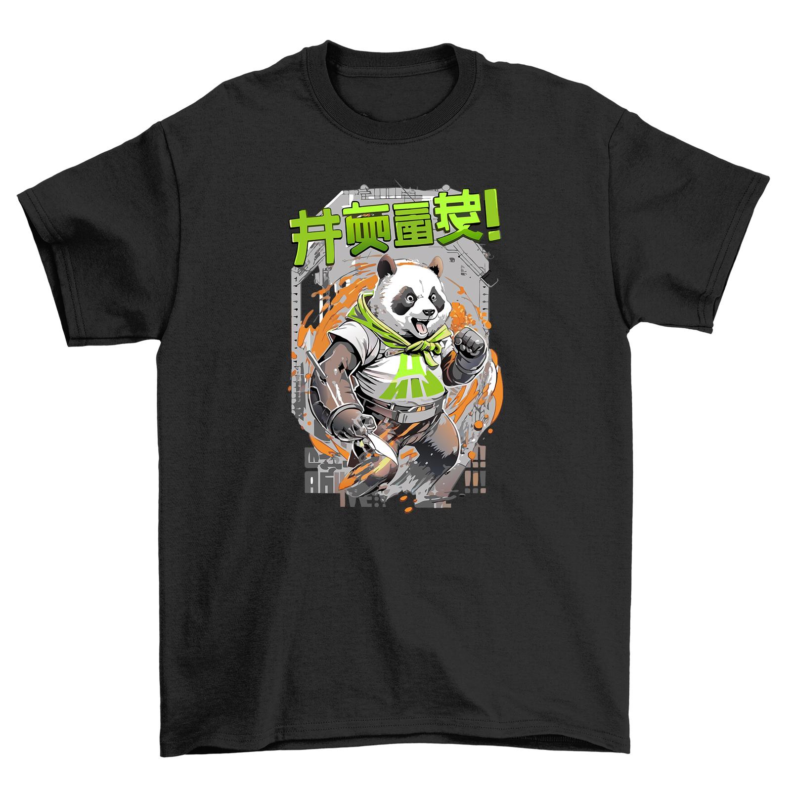 

Panda Anime T-Shirt Mens Womens Tees Top - Funny and Adorable! Unleash the Bamboo Warrior Within! 100 XL