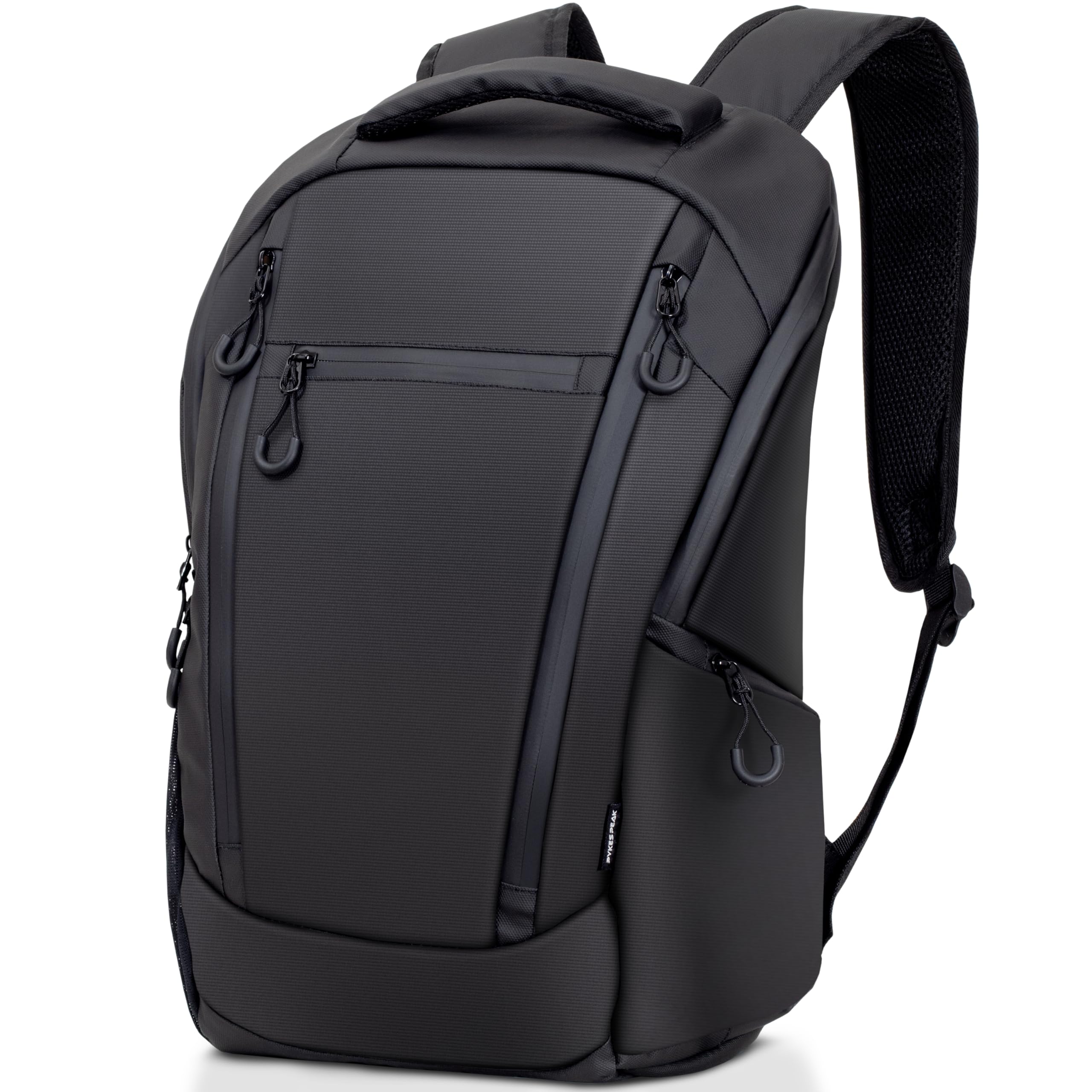 

PYKES PEAK Rucksack Rucksack Water Repellent PC Storage Back Breathable Carry A4 20L Lightweight Commuting to School Travel Business Bag Day Bag [Thin чорний
