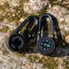 Double Sided Compasses Thermometers Outdoor Small Compasses Carabiner Outdoor Navigation Tool Backpack Buckle Enduring