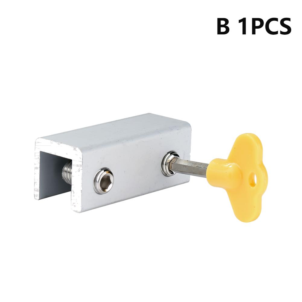 1-10PCS Aluminum Alloy Window Lock Stopper Sliding Sash Stopper Cabinet Locks Straps Anti-theft Lock Window Sliding Door