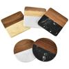 Marble with Wooden Coasters Nordic Anti-scald Cup Mat Tea Cup Holder Coffee Coaster Drinks Tray Restaurant Bar Tools