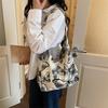 Versatile Butterfly Print Canvas Shoulder Bags for Women Lightweight High Capacity Ladies Tote Bag Vacati Girls Travel Handbag