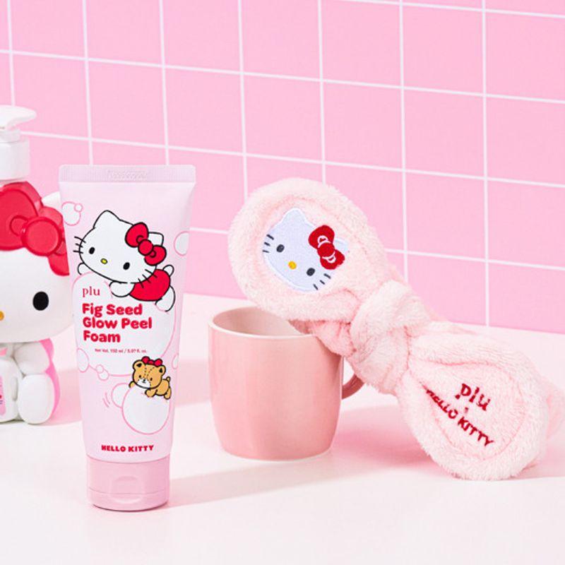 plu Sanrio Hello Kitty Свинка Пил-пена для сияния кожи 150 мл + Повязка для умывания Sanrio Hello Kitty Pig Seed Glow Peel Foam 150ml