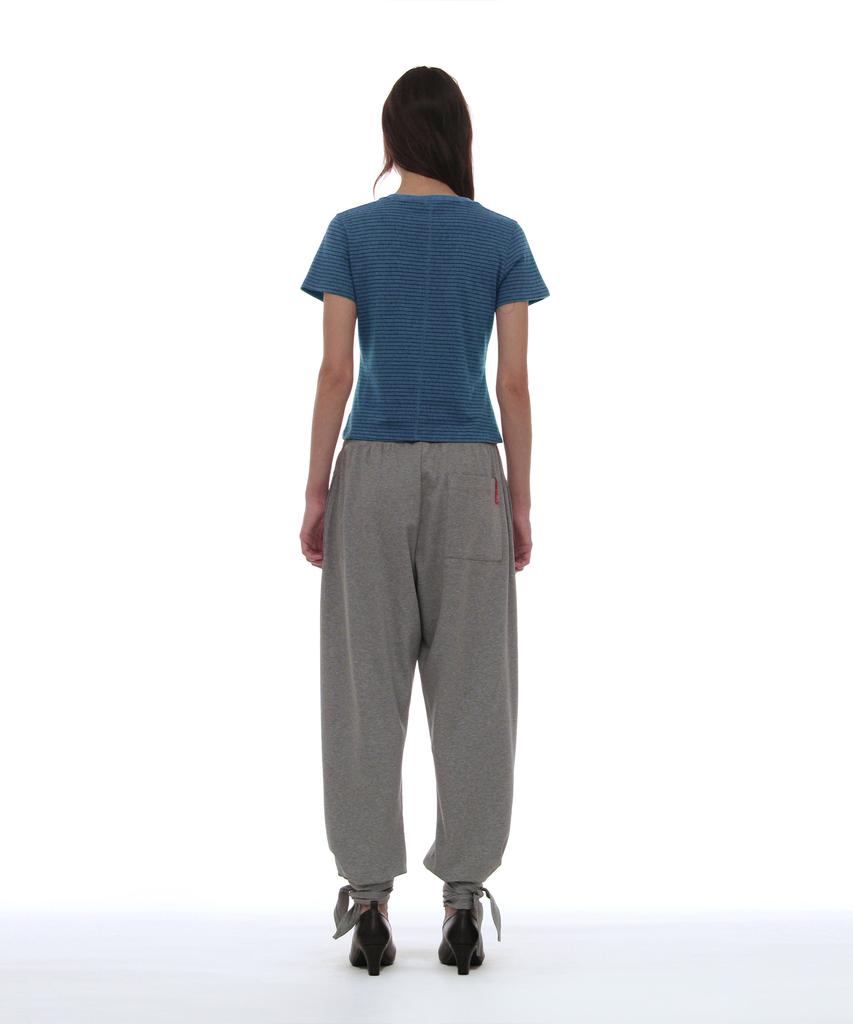 PARTIMENTO WOMEN Pwc Pocket Stripe Regular Tee_Pastel Blue