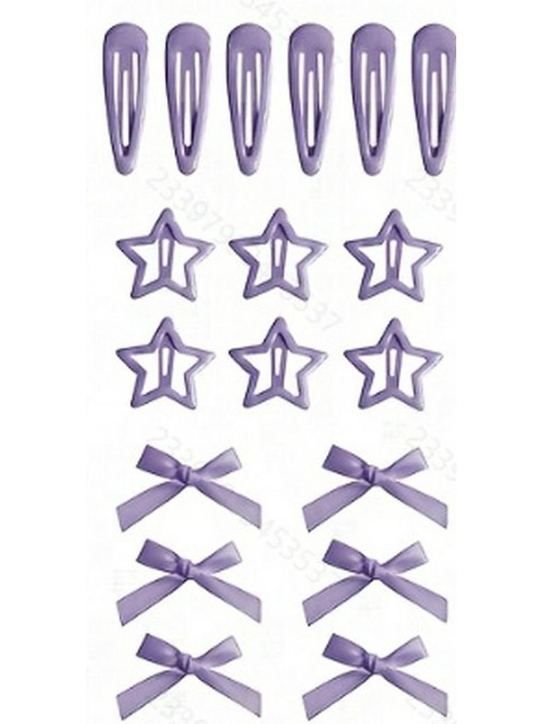 Ballet Style Ribbon Bow Duckbill Hair Clip Set – Sweet Christmas Braiding Accessories