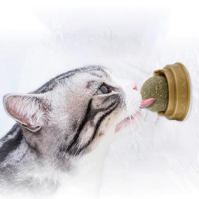Roterende natuurlijke kattenkruidkogelkiezen Reinigt tanden Bijten Kattenkruidballen Gezond Bevordert de spijsvertering Cat