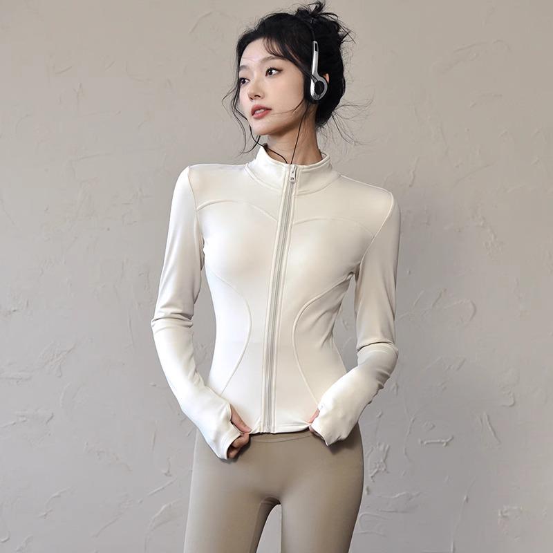 Women's Slim-Fit Quick-Dry Yoga Jacket - 20 Colors, Long Sleeve, Sunscreen, Outdoor Running Fitness Wear