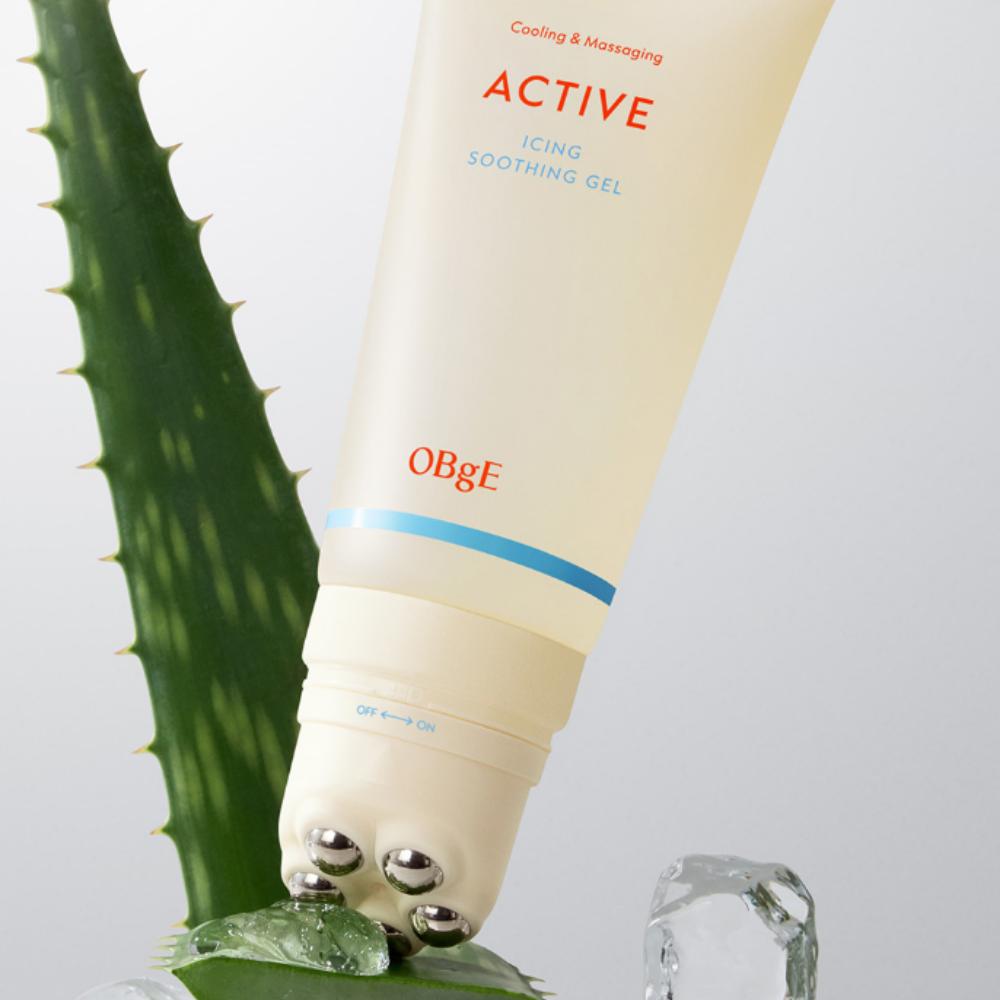 OBGE Active Icing Soothing Gel 150ml / Cooling Massage Ball Applicator