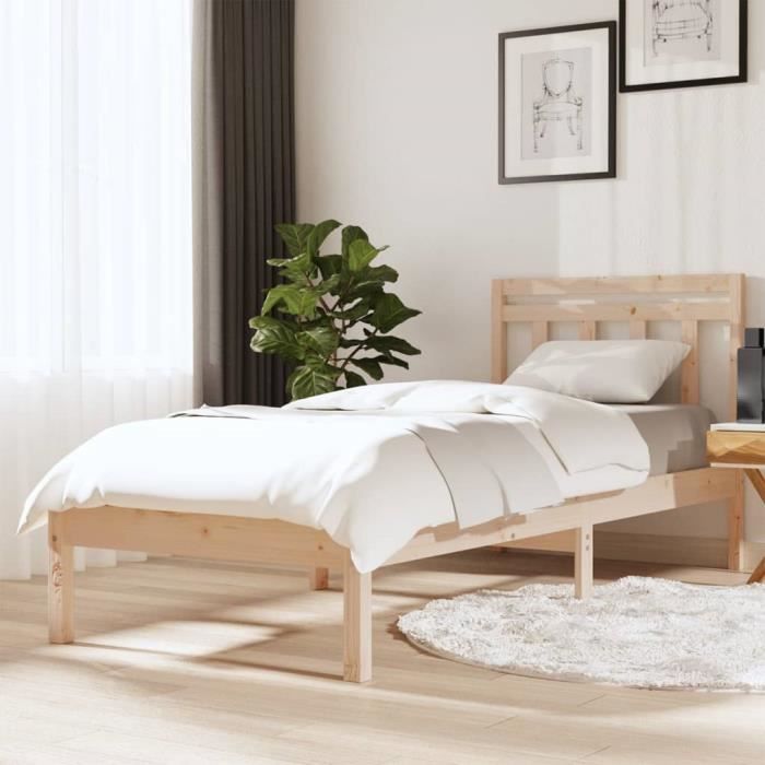 VidaXL Bed Frames Solid Pine Wood 100x200 Cm 3100579
