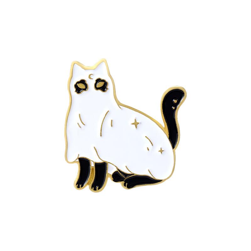 Fashionable Ghost Black Cat Lapel Pin For Men And Women Ideal For Halloween Decorations