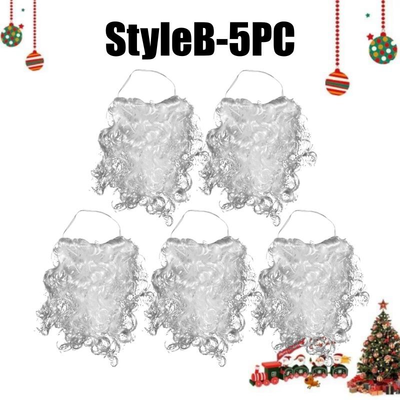 Santa Claus Beard Realistic White Fake Beard for Adults and Kids Costume Accessory Christmas Party Decoration Role Play Prop