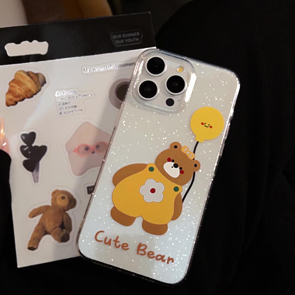 Balloon Cute Bear Case for iPhone 17 iPhone 17 Pro Max
