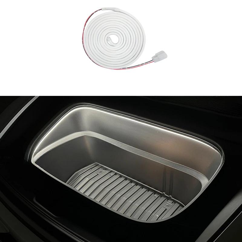 For Tesla Model Y Juniper 2025 Front Trunk Frunk LED Ambient Surround Light Flexible Silicone Strip Decorative Lamp Accessories