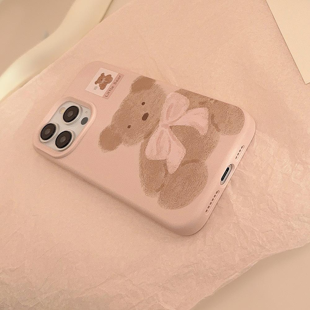 Plush Bear Case for iPhone 14 iPhone 15 iPhone 16 Pro Max