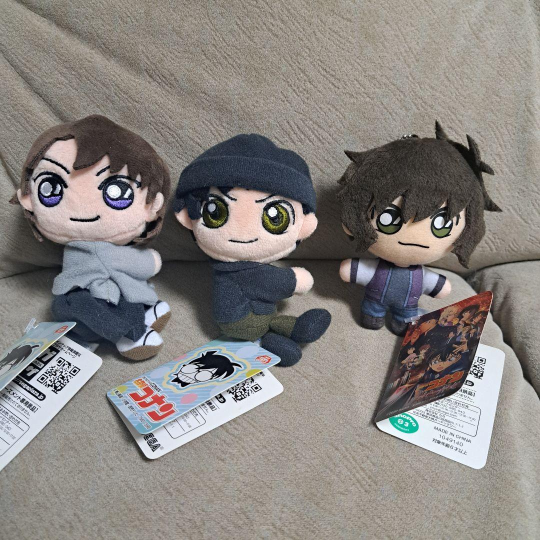 

[USED] Detective Conan key chain Masumi Sera stick together Hideyoshi Haneda Shuichi Akai set