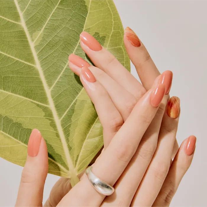 Maitai Orange Gel Nail