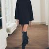 Fall and Winter New Women's Clothing Fashion Wind Loose round Neck Long Sleeves Elegant Mini Short Dress 3736262