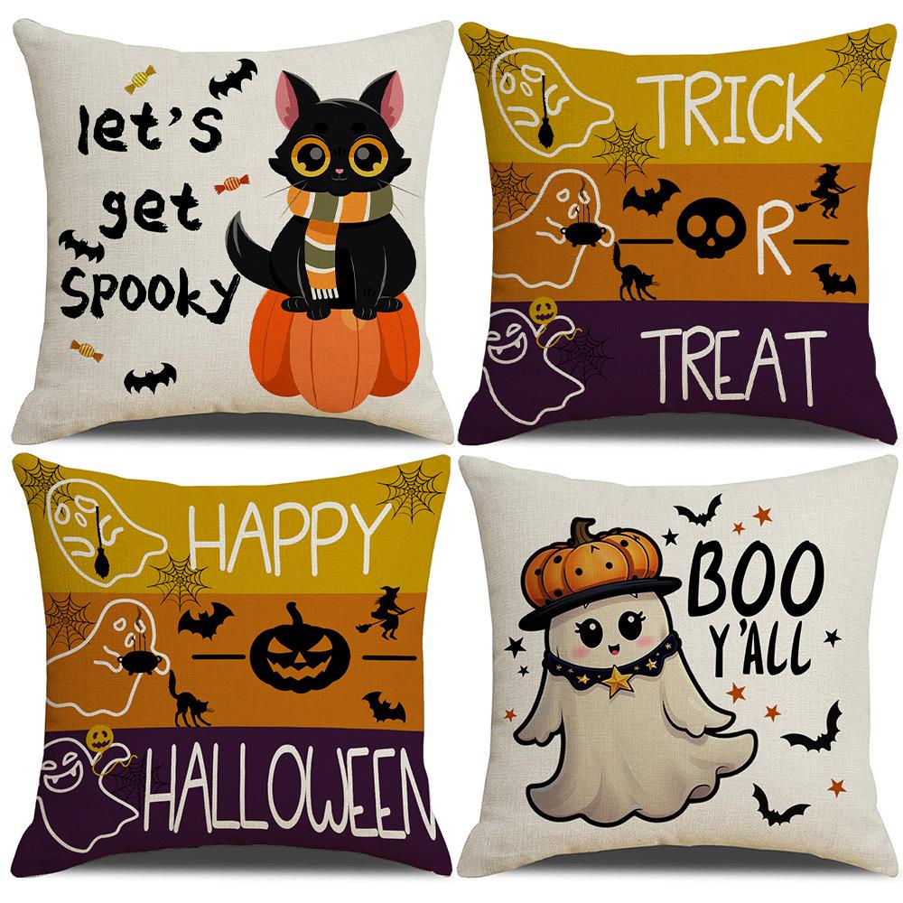 New Halloween Pillowcase Funny Ghost Festival Decoration Party Outdoor Cushion Sofa Pillowcase