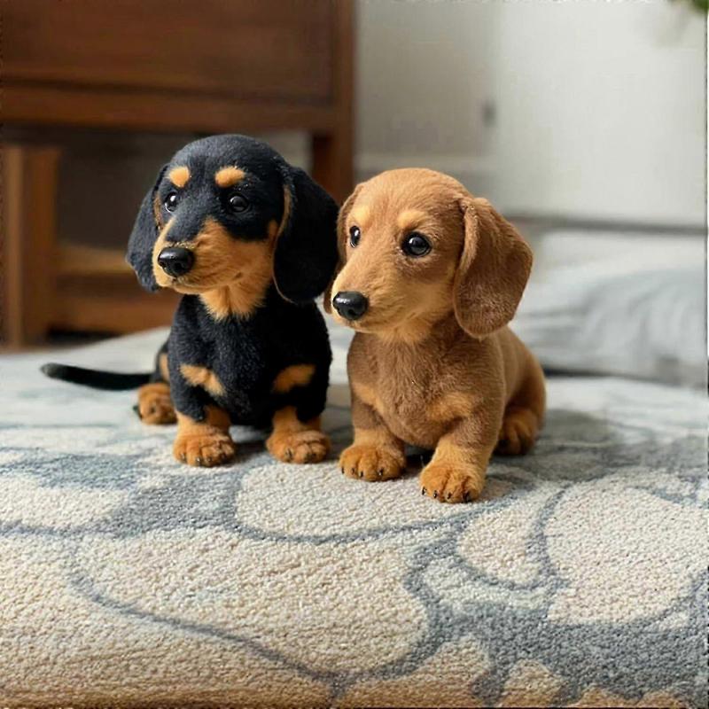 Ultraweiches realistisches Dackel-Plüschtier, tröstender emotionaler Begleiter mit umarmbarem Design