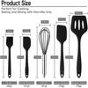 5 Piece Black Kitchen Utensils Set, Cooking Utensils Set Spatula, Whisk, Silicone Dough Scraper, Oil Brush, Non-stick And Heat Resistant Cooking Utens