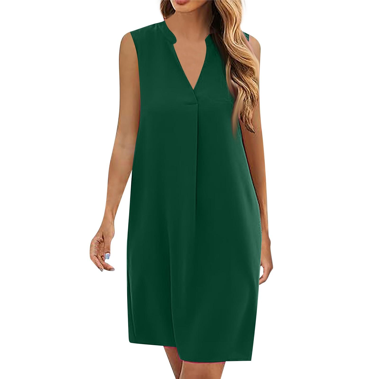 Женская модная свободная рубашка без рукавов с V-образным вырезом — фото 6