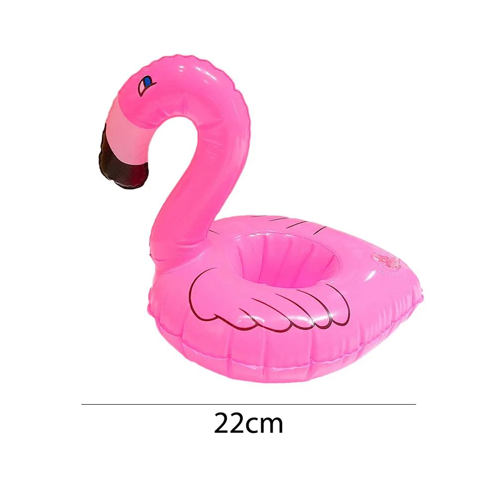 1-20 Pcs Inflatable Drink Cup Holder Tropical Flamingo Party Decoration Swimming Pool Toys PVC Floating Beverage Cup Holder Tray
