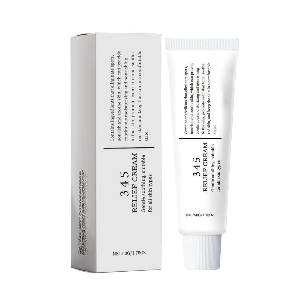 345 Relief Cream Reduce Redness Soothing Care Face Lifting Brightening Even Skin Tone Tone Beauty Moisturizing Smooth Cream 50g